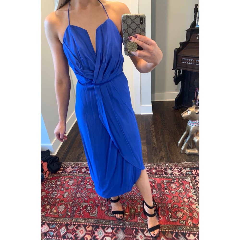 Elliat Knot Waist Halter Maxi Dress